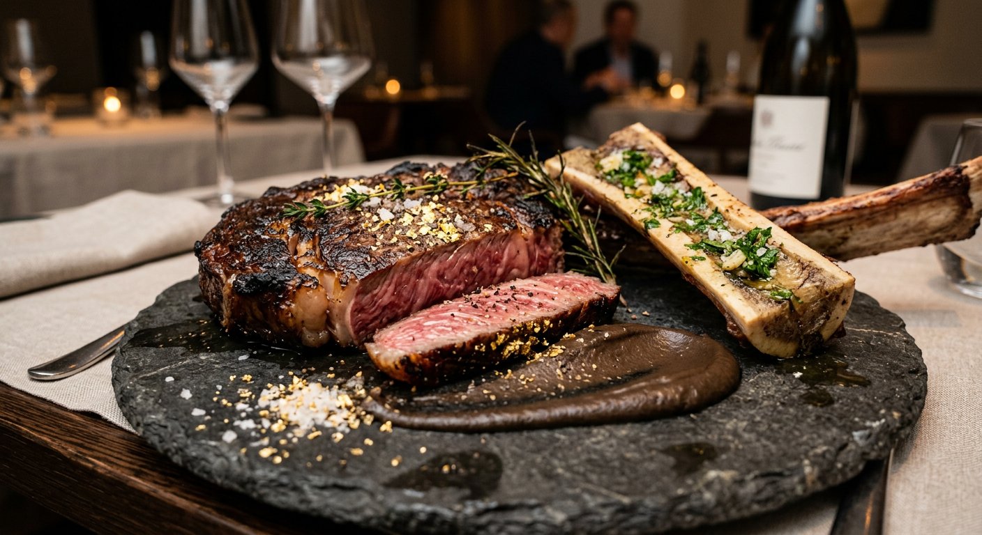 Wagyu qovurgʻasi, qora sarimsoq